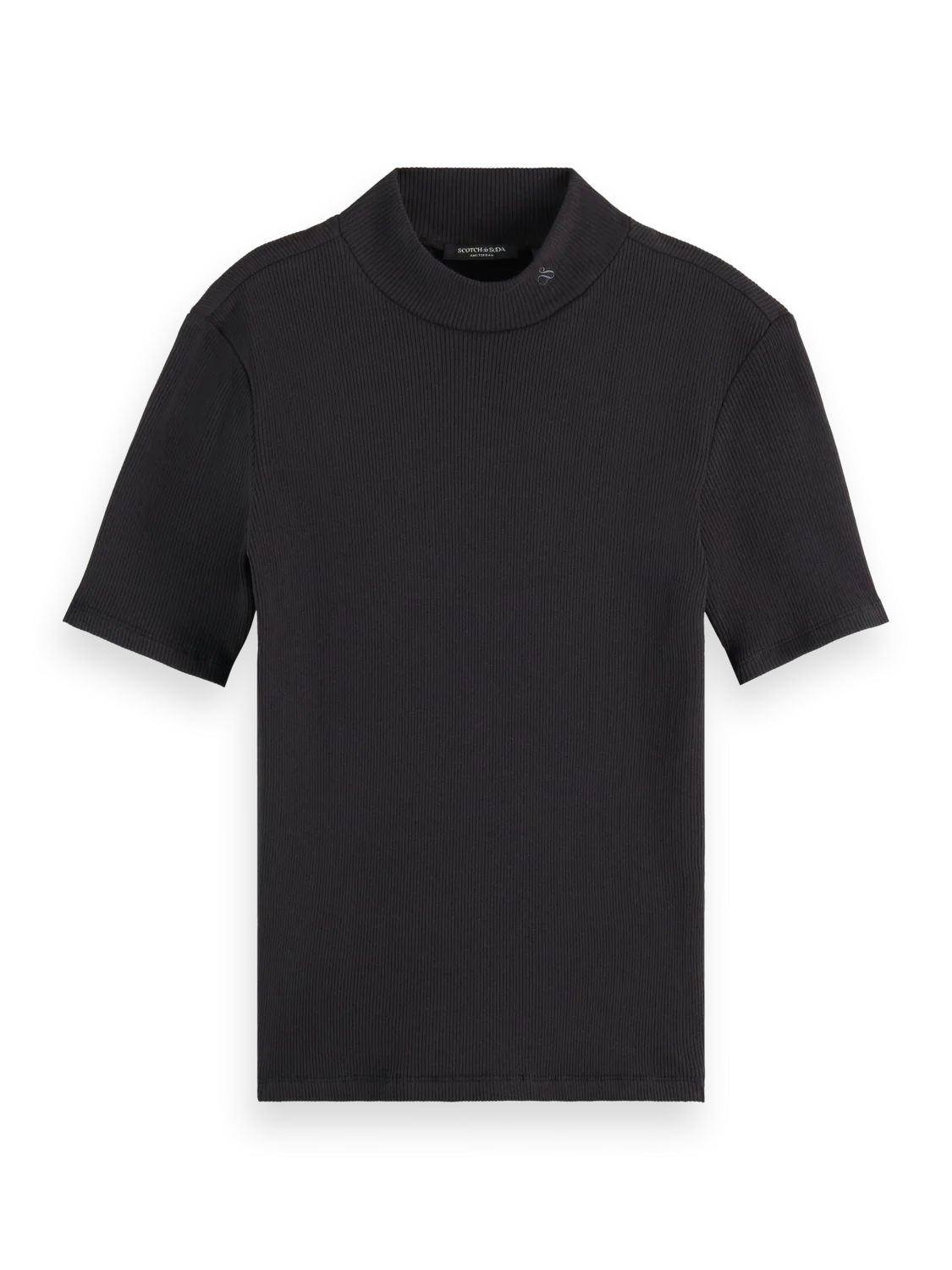 Essentials — Mock Neck Ribbed T-Shirt