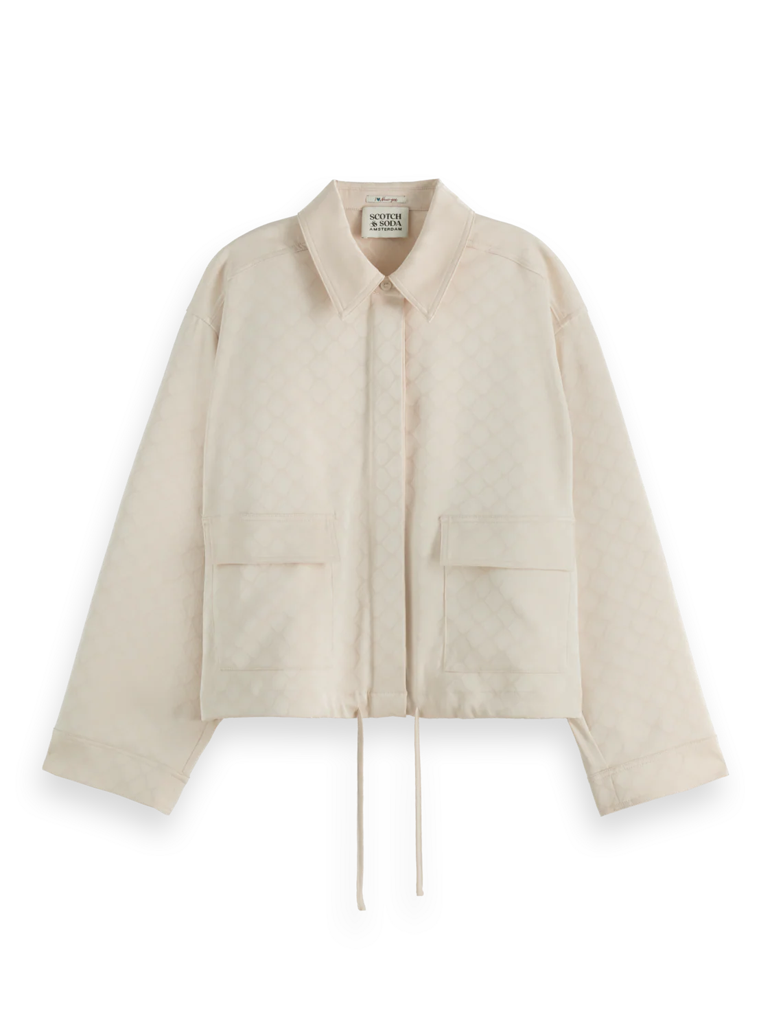 Satin Jacquard Utility Shirt