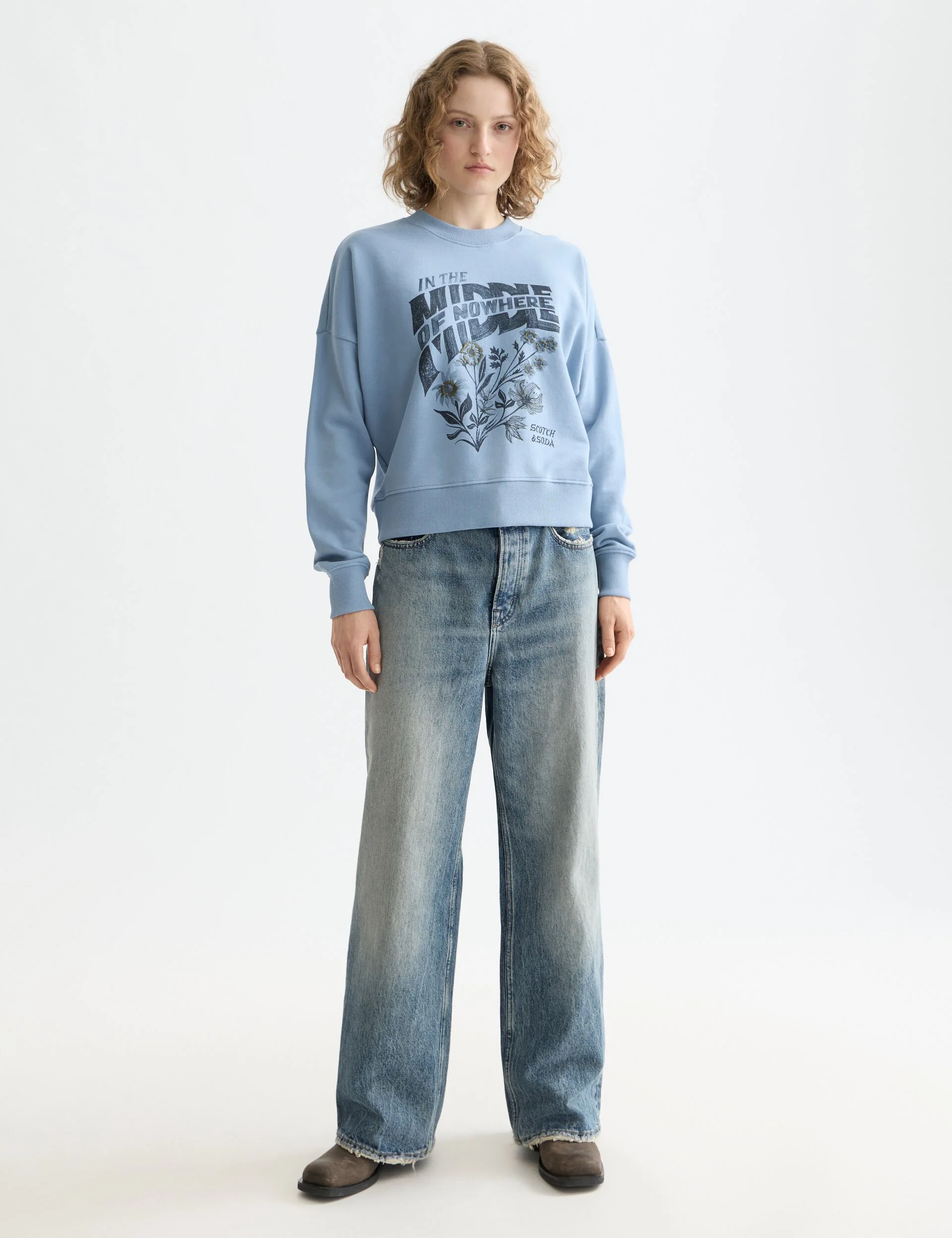 Chest artwork relaxed sweatshirt