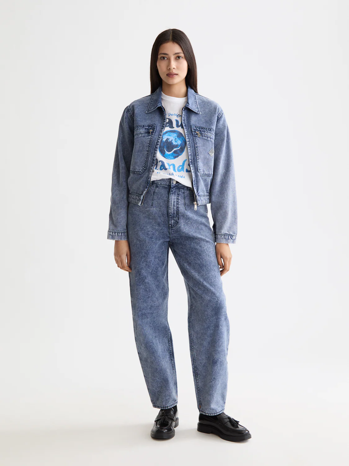 The Tide Longer Inseam Balloon Jeans In Mountain Dyed Canvas