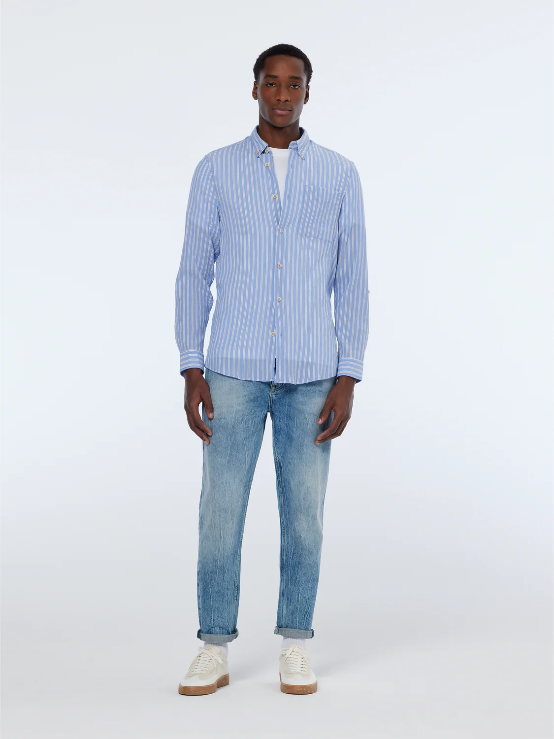 Regular-Fit Crinkle Stripe Shirt
