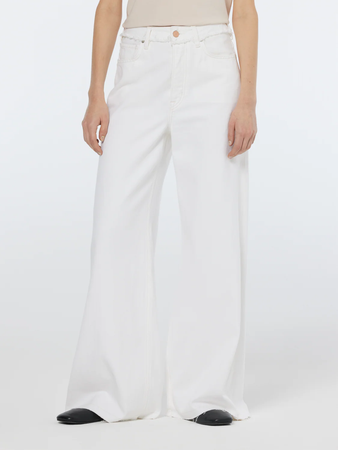 The Wave Wide Leg Jeans | Faded White