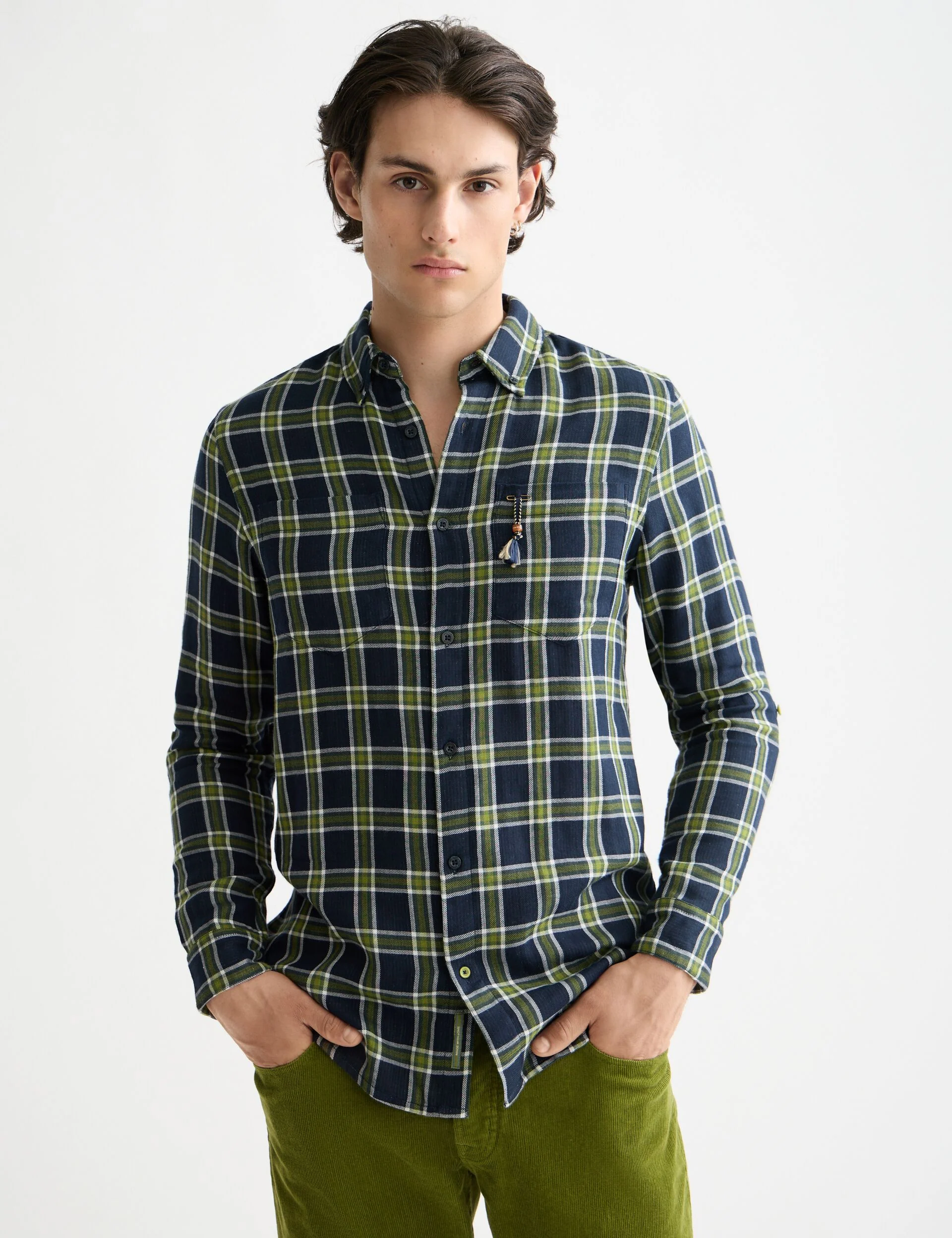 Double-face regular fit shirt
