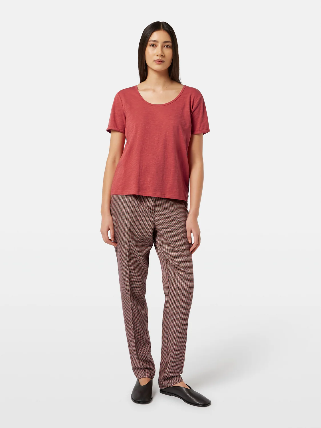 U-Neck Slub Regular Fit T-Shirt