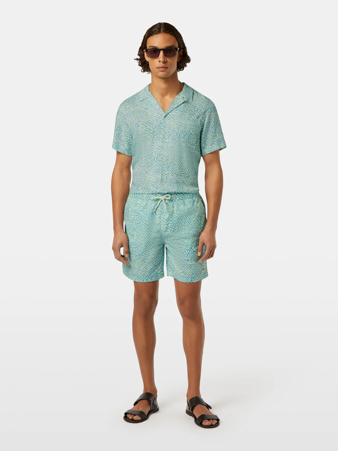 Ditsy Printed Mid-Length Swimshort