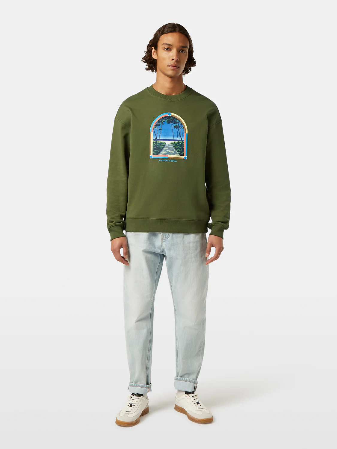 Relaxed-Fit Printed Artwork Sweatshirt