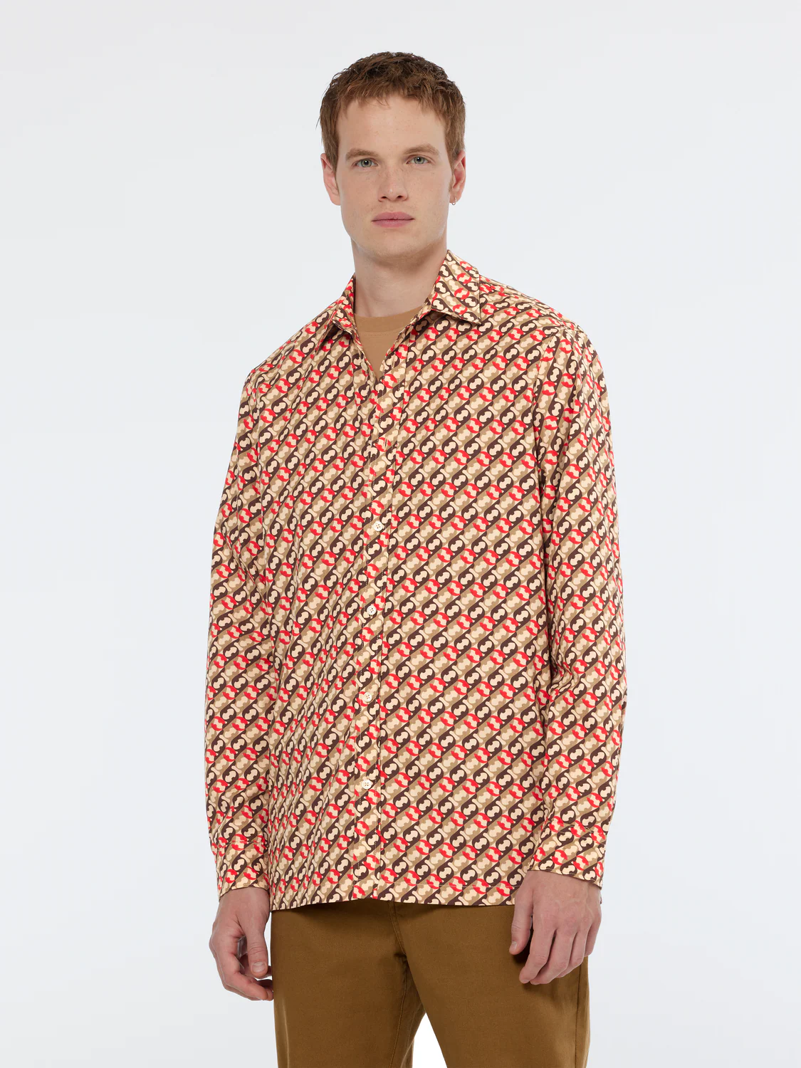 Regular-Fit Geometric Print Shirt