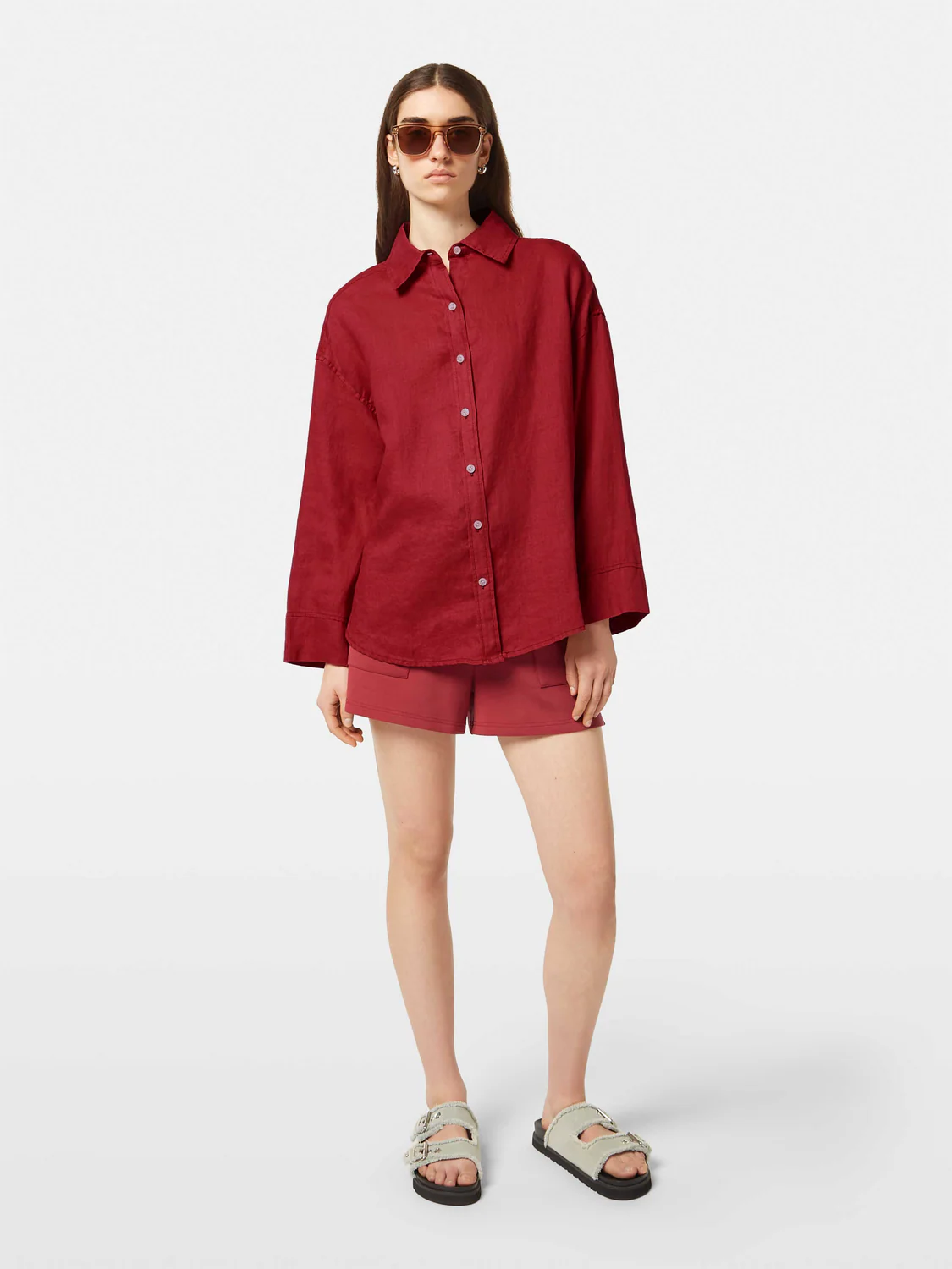 Wide Sleeve Linen Shirt