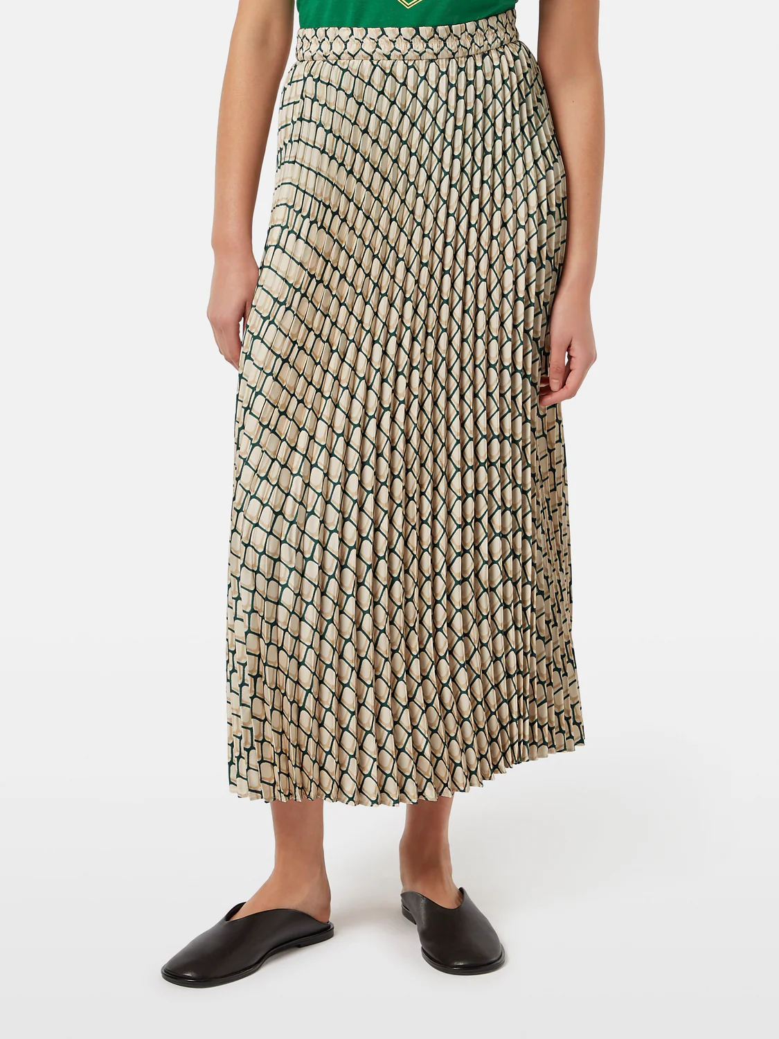 Printed Pleated Skirt