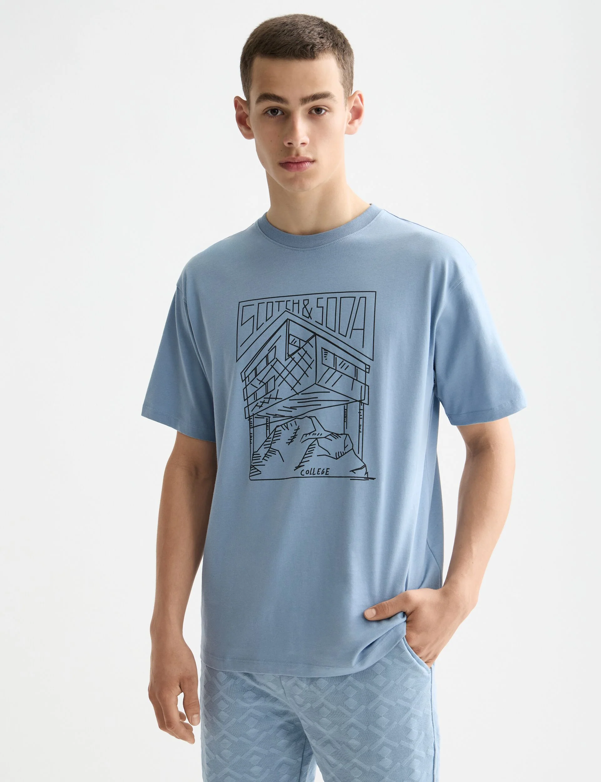 Relaxed Fit Scotch & Soda Logo T-shirt
