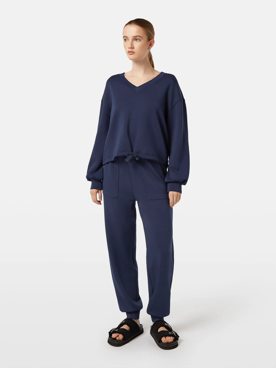 V-Neck Modal Sweatshirt