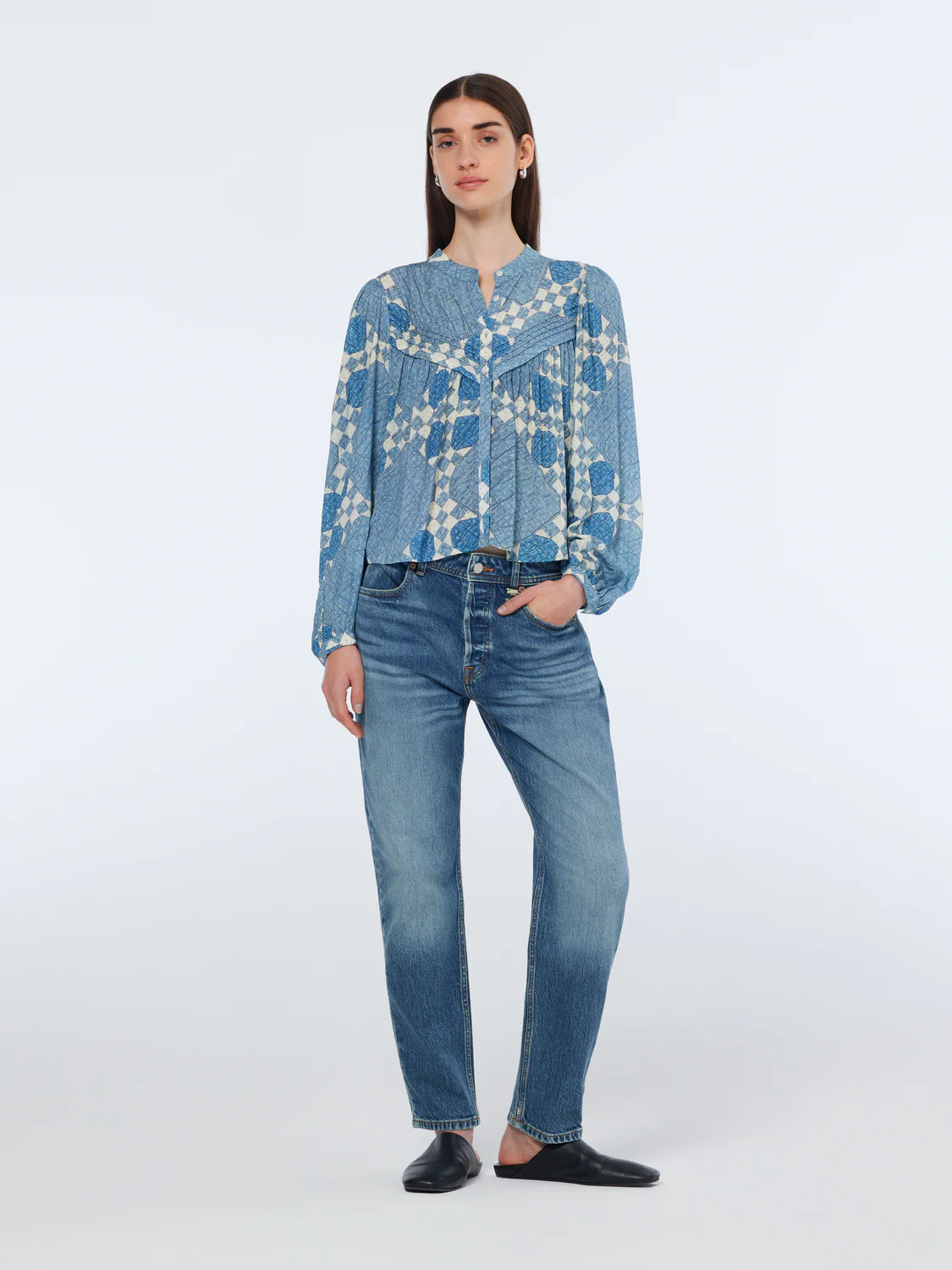 Quilted Pintuck Shirt