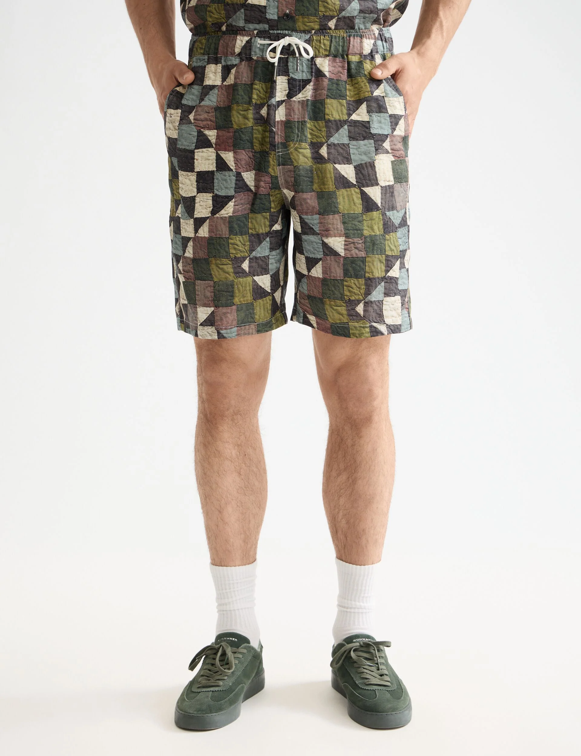 Fave - printed tencel regular fit bermuda short