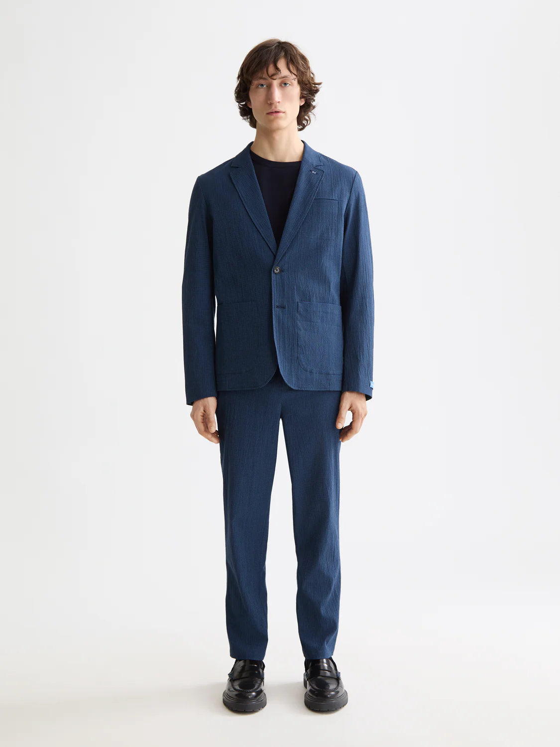 Regular-Fit Unconstructed Cotton-Blend Seersucker Blazer