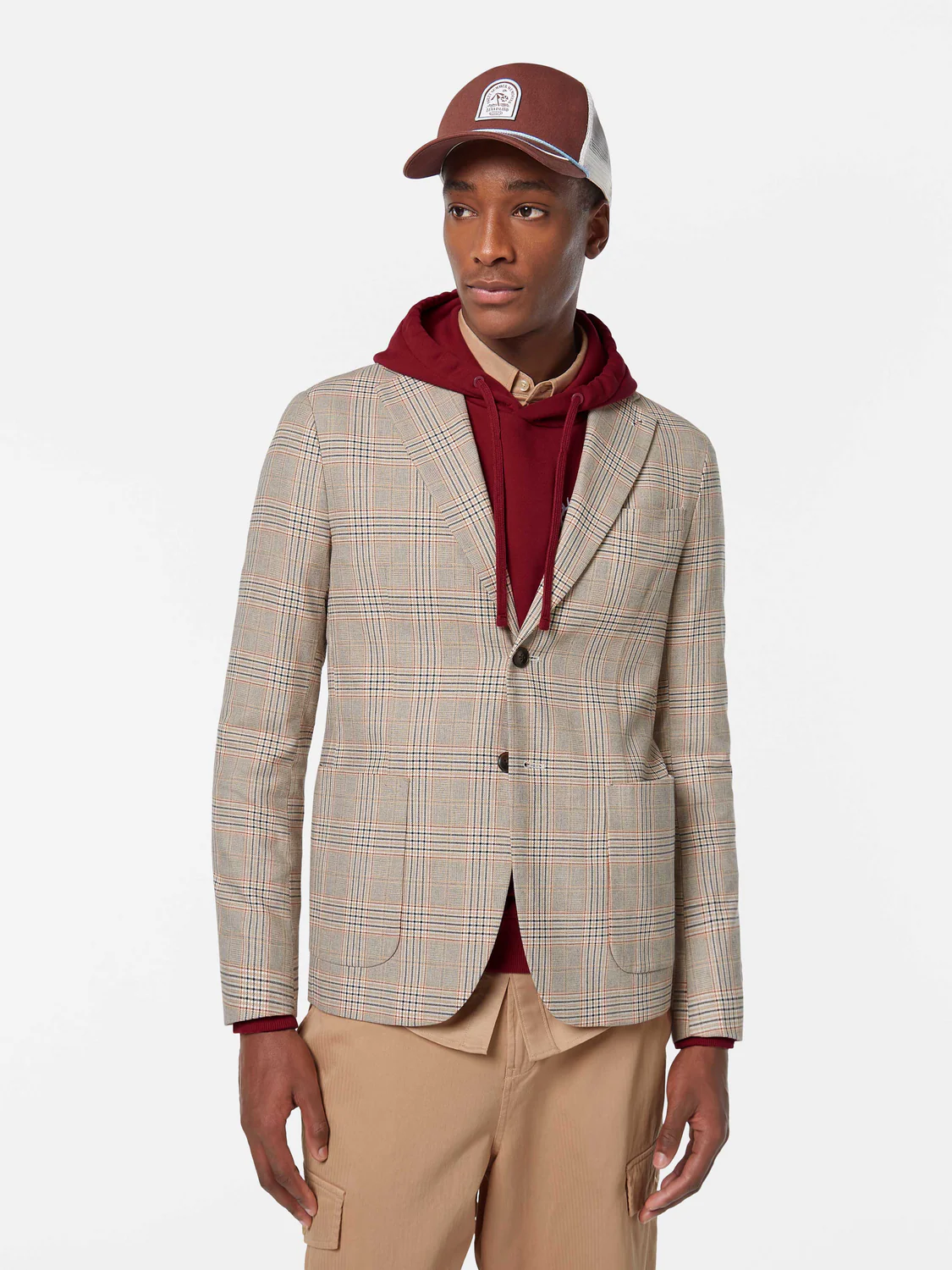Single-Breasted Cotton-Linen Blend Blazer