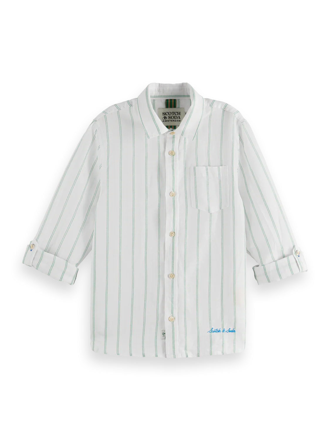Boys' Yarn-Dyed Linen Blend Shirt