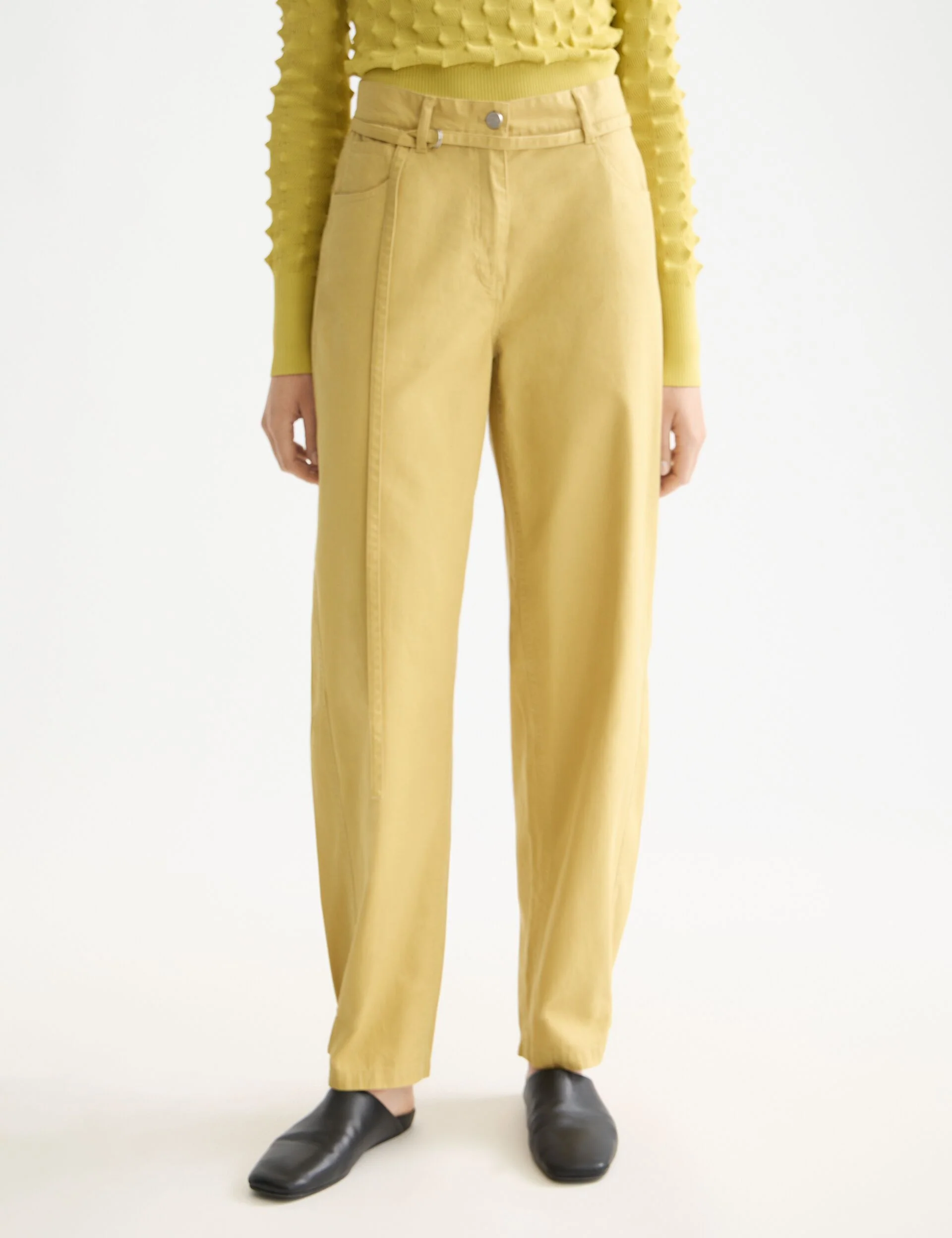 Lotus barrel leg seam detail pant