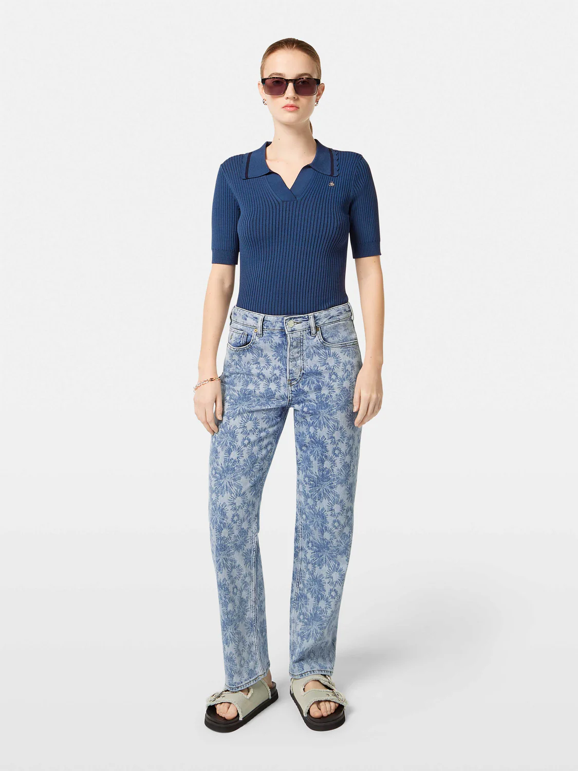 Ribbed Short Sleeve Polo