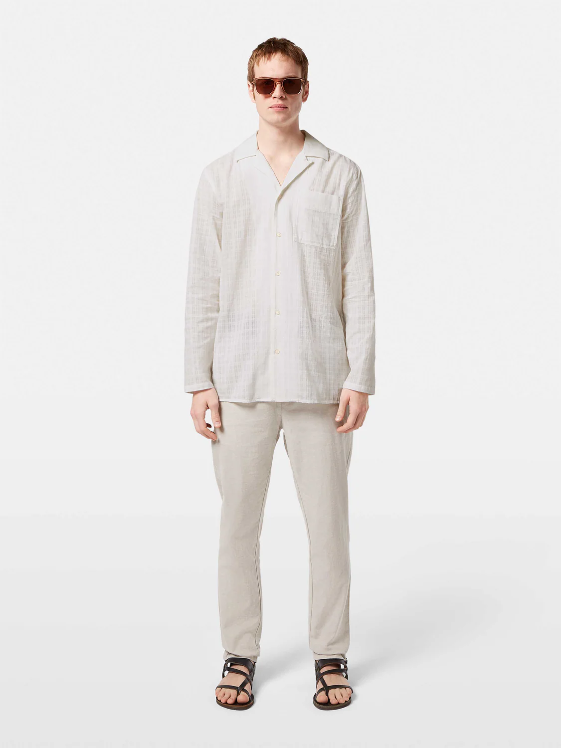 Regular-Fit Cotton Voile Shirt