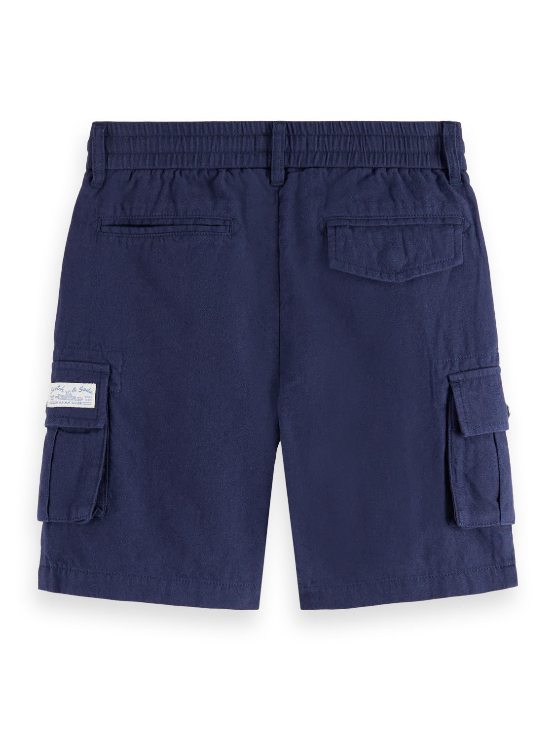 Boys' Garment-Dyed Linen Blend Cargo Short