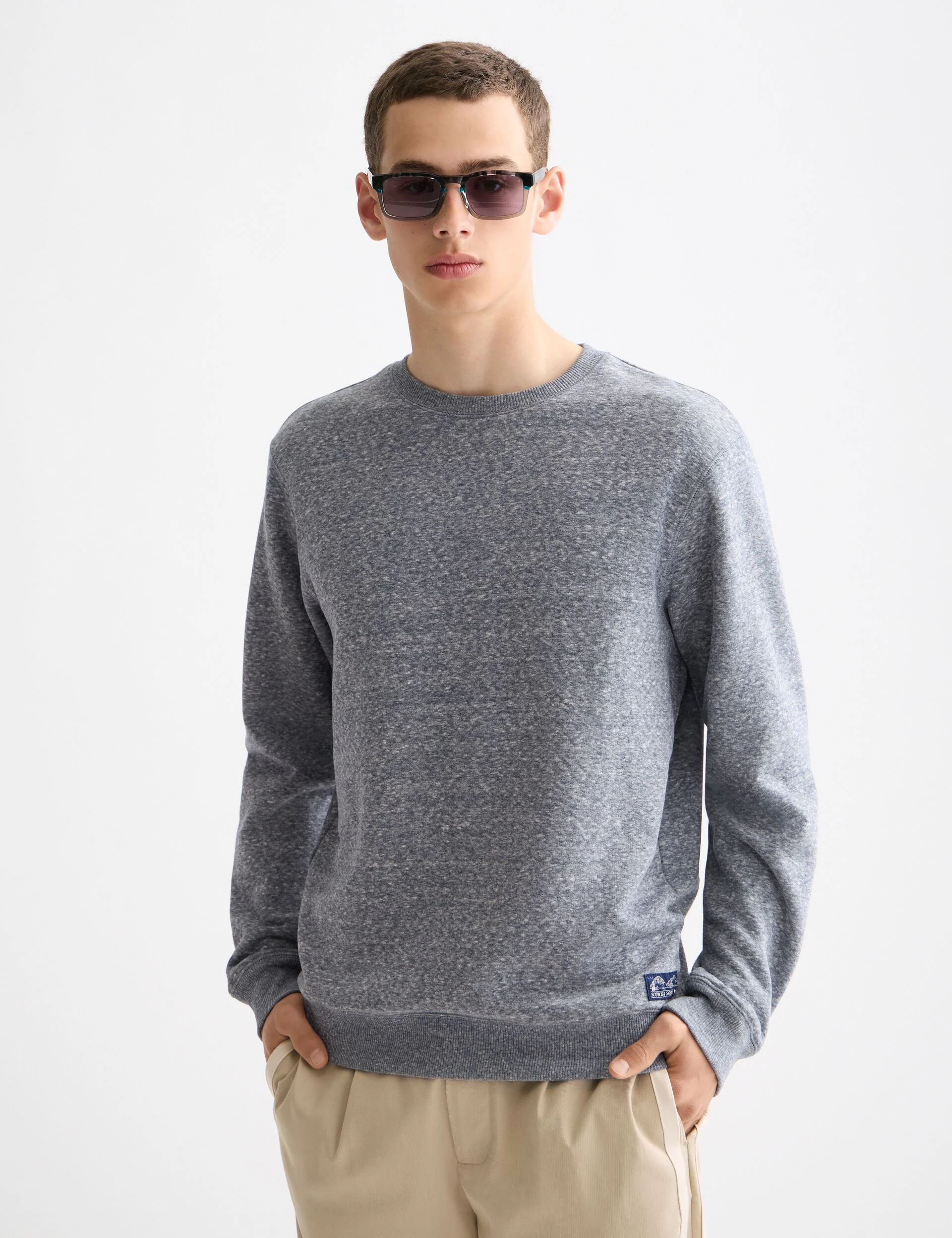 Melange Crew Neck Sweatshirt