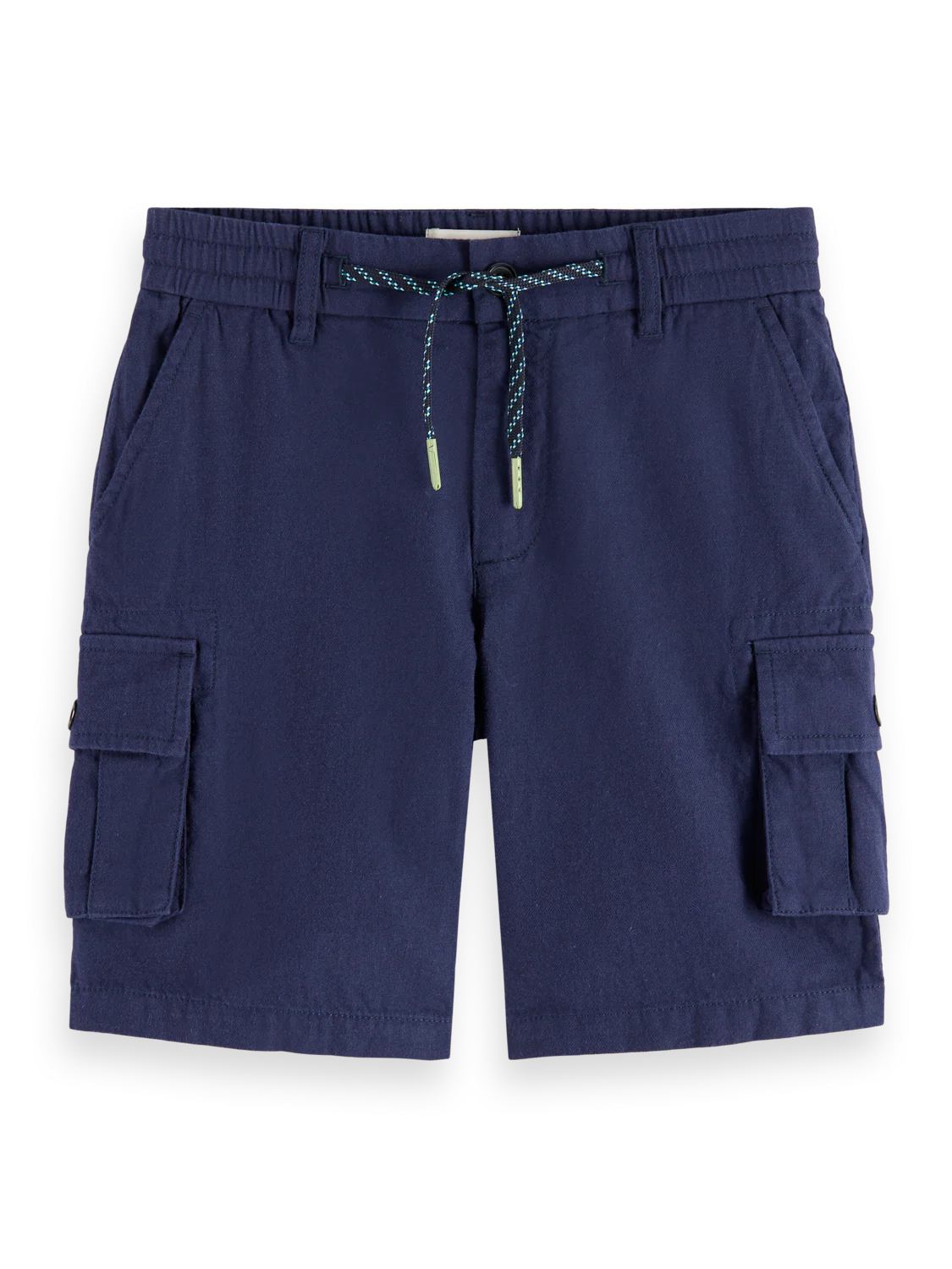 Boys' Garment-Dyed Linen Blend Cargo Short