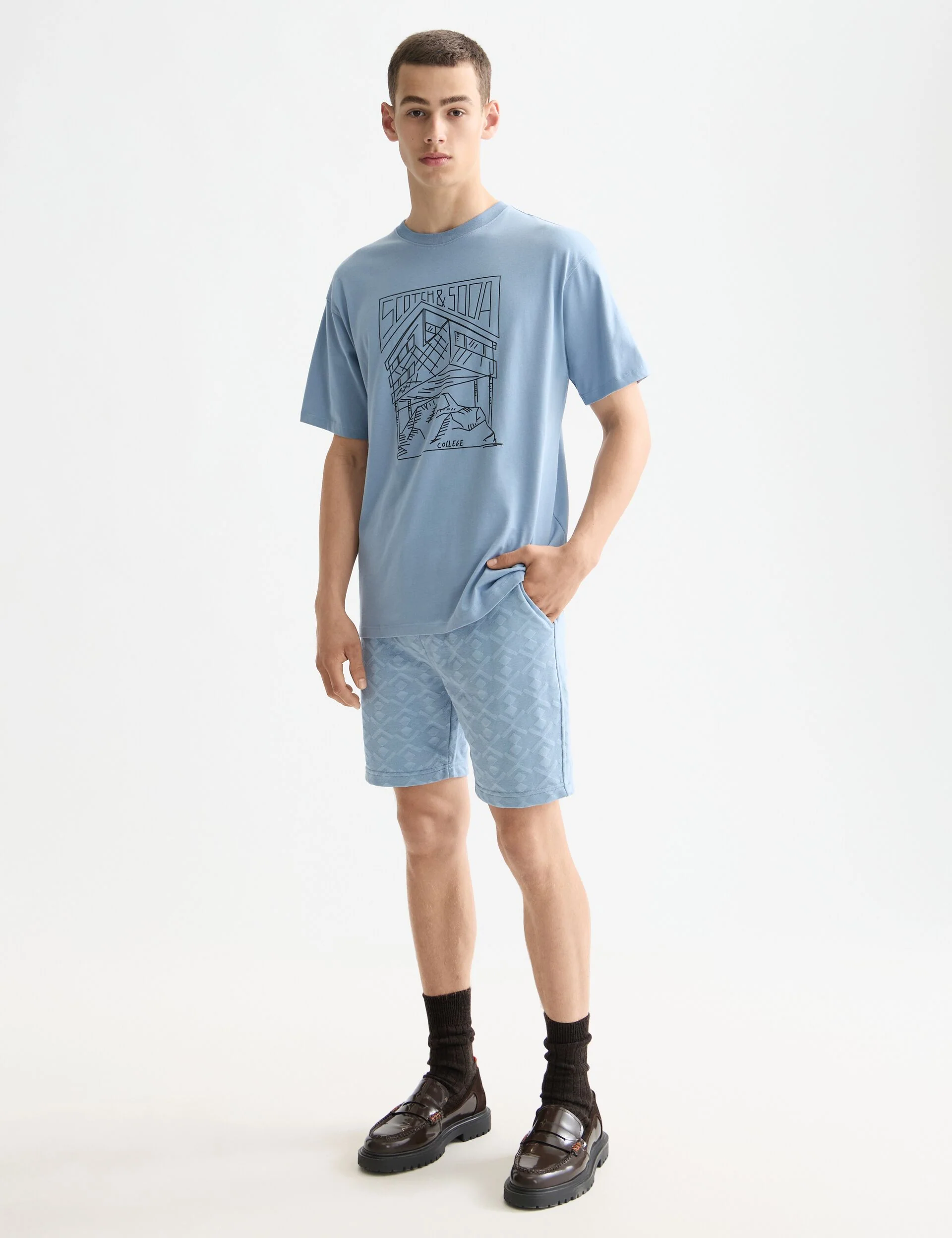 Relaxed Fit Scotch & Soda Logo T-shirt