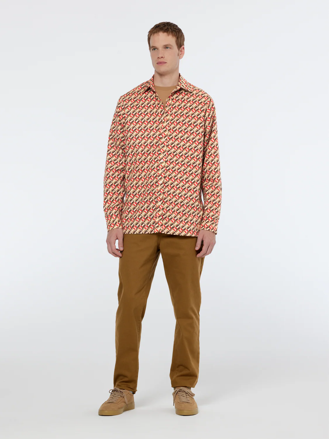 Regular-Fit Geometric Print Shirt
