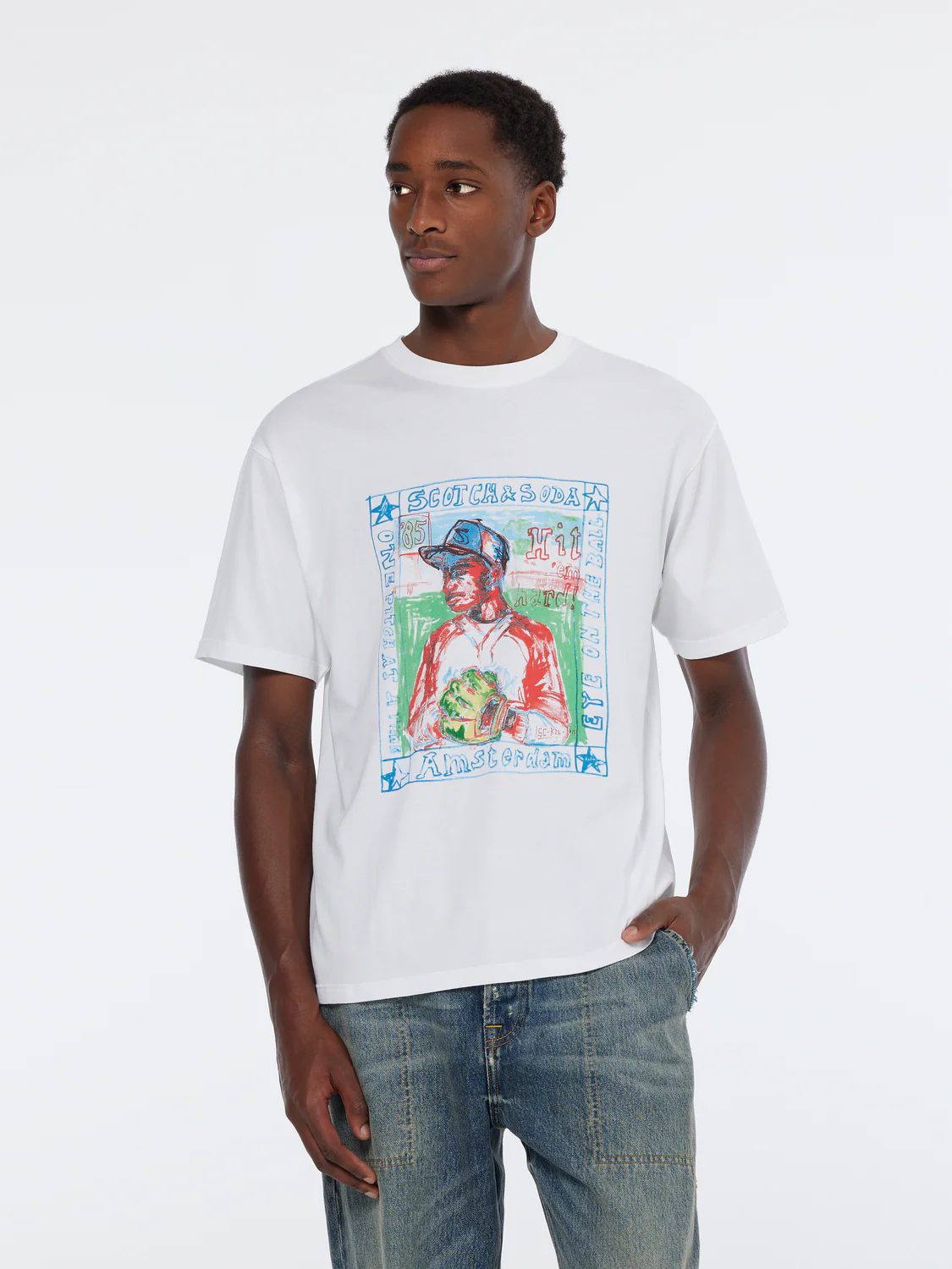 Baseball Artwork Relaxed Fit T-Shirt
