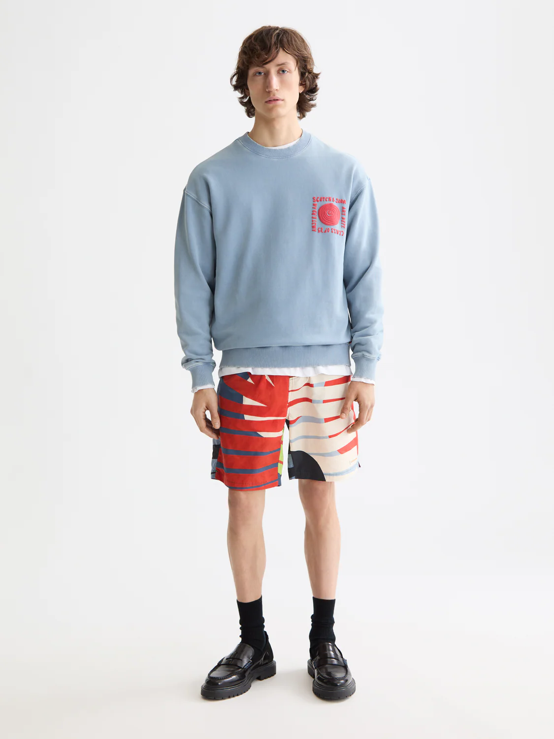 Relaxed-Fit Washed Artwork Sweatshirt