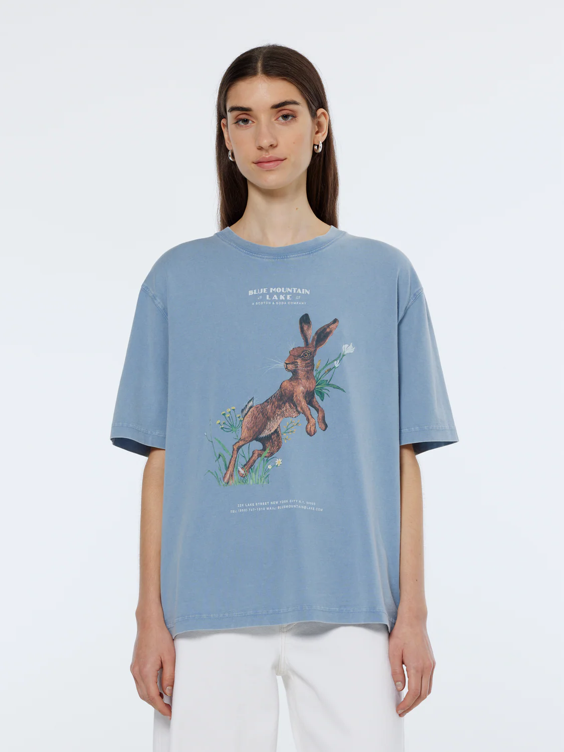 Bunny Washed Artwork Loose Fit T-Shirt