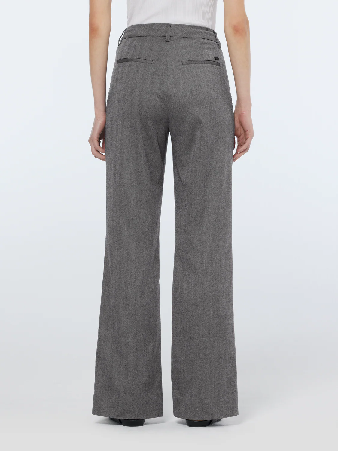 Violet Herringbone High Rise Flare Pant