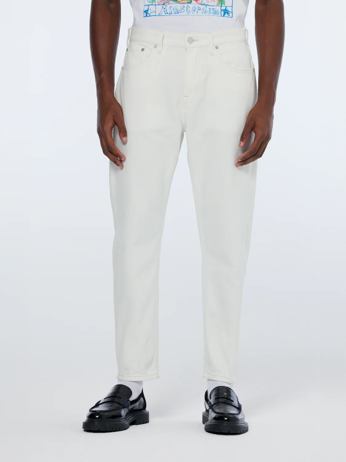 Dean Loose Taper Jeans | Tennis White