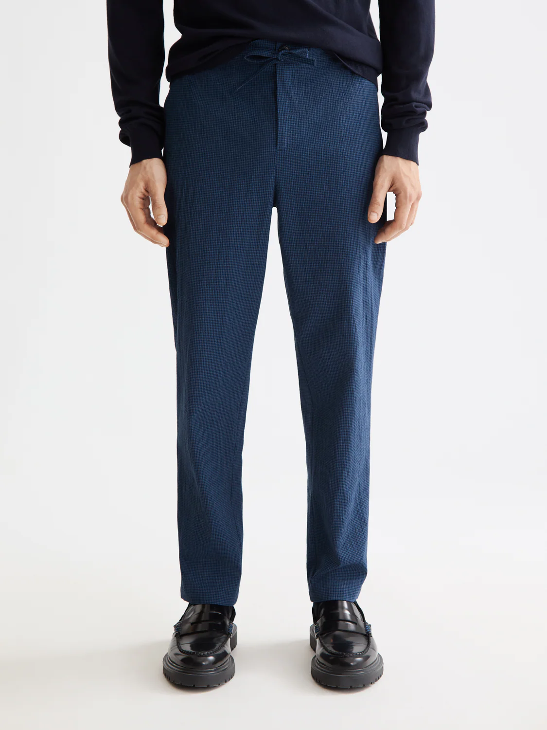 Finch - Cotton Blend Seersucker Tapered Fit Jogger