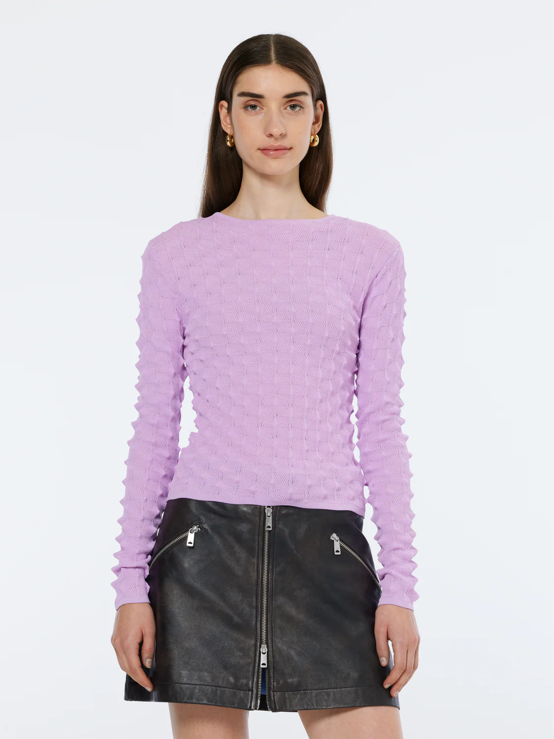 Textured Fitted Pullover
