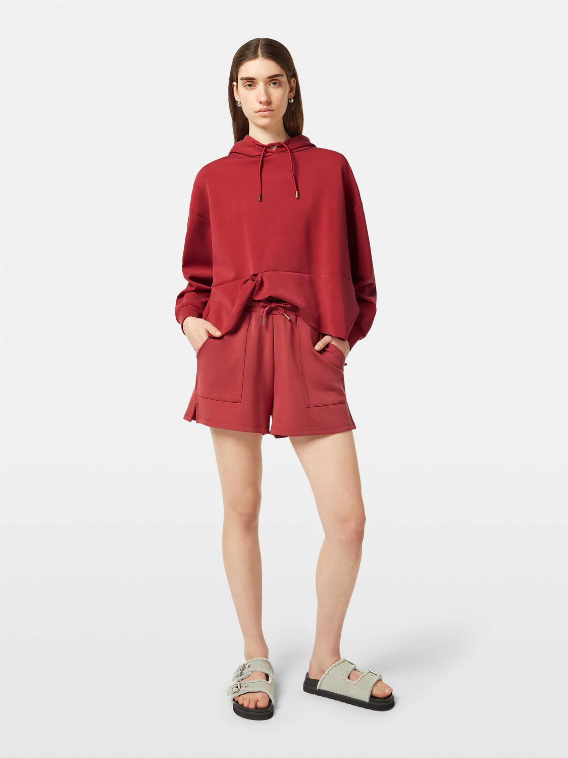 Twisted Hem Tencel Hoodie