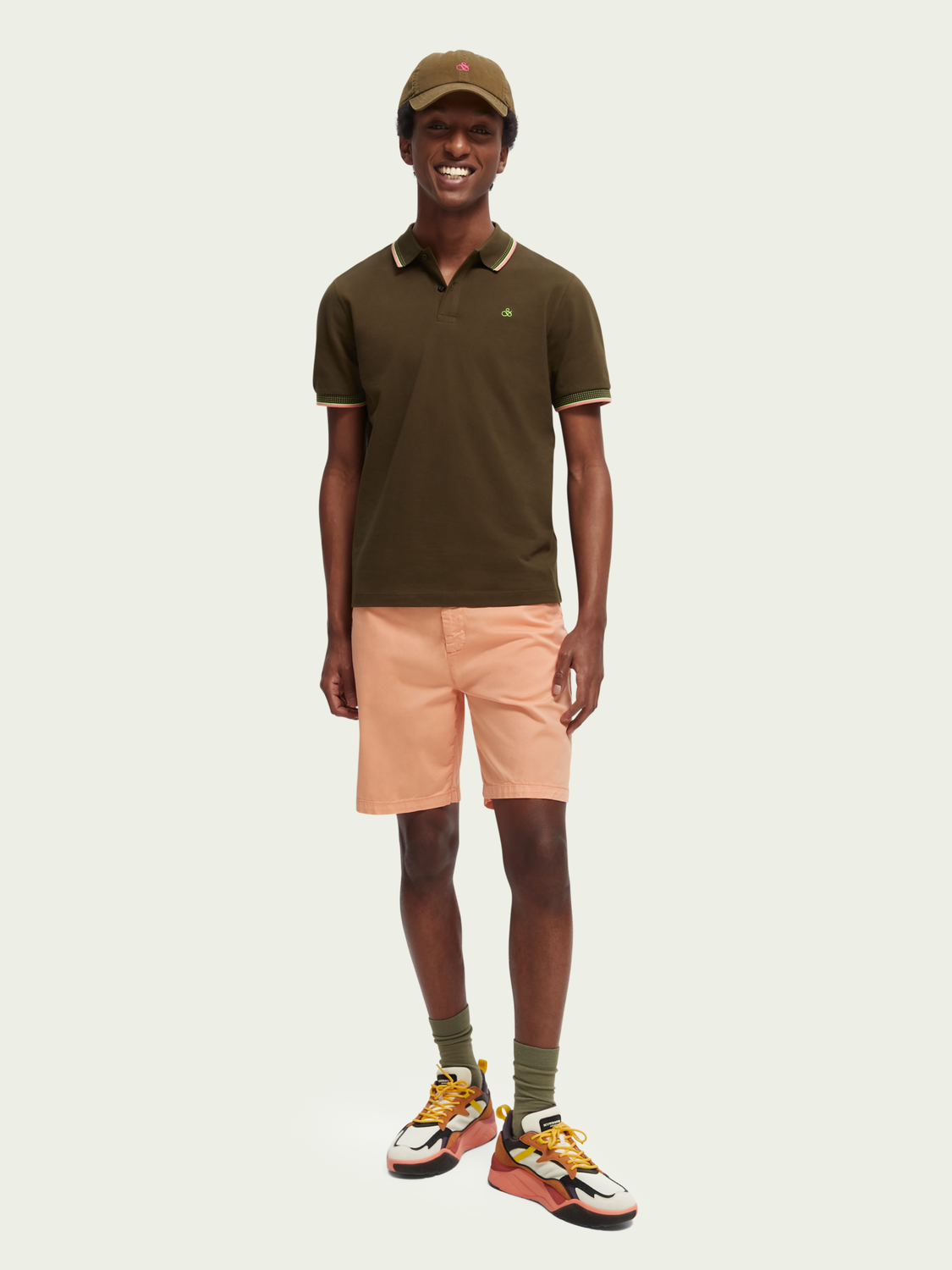 Pique Contrast Tipped Polo