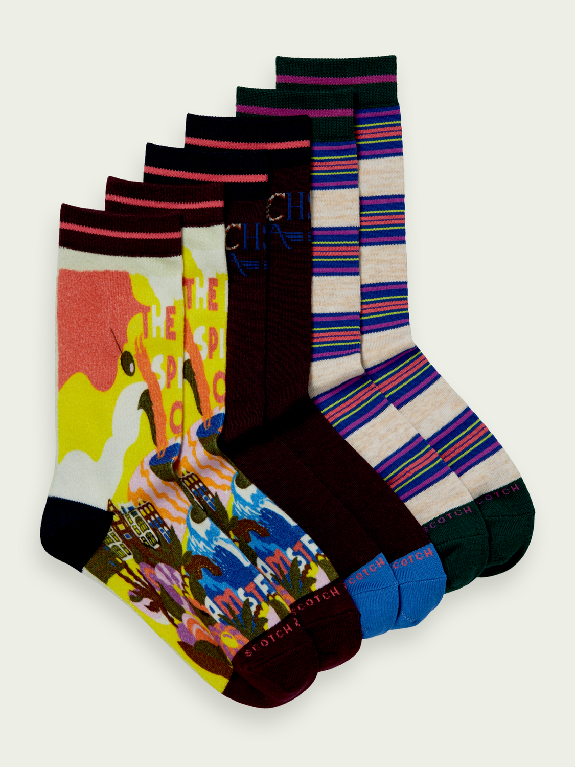 3-Pack Cotton-Blend Socks