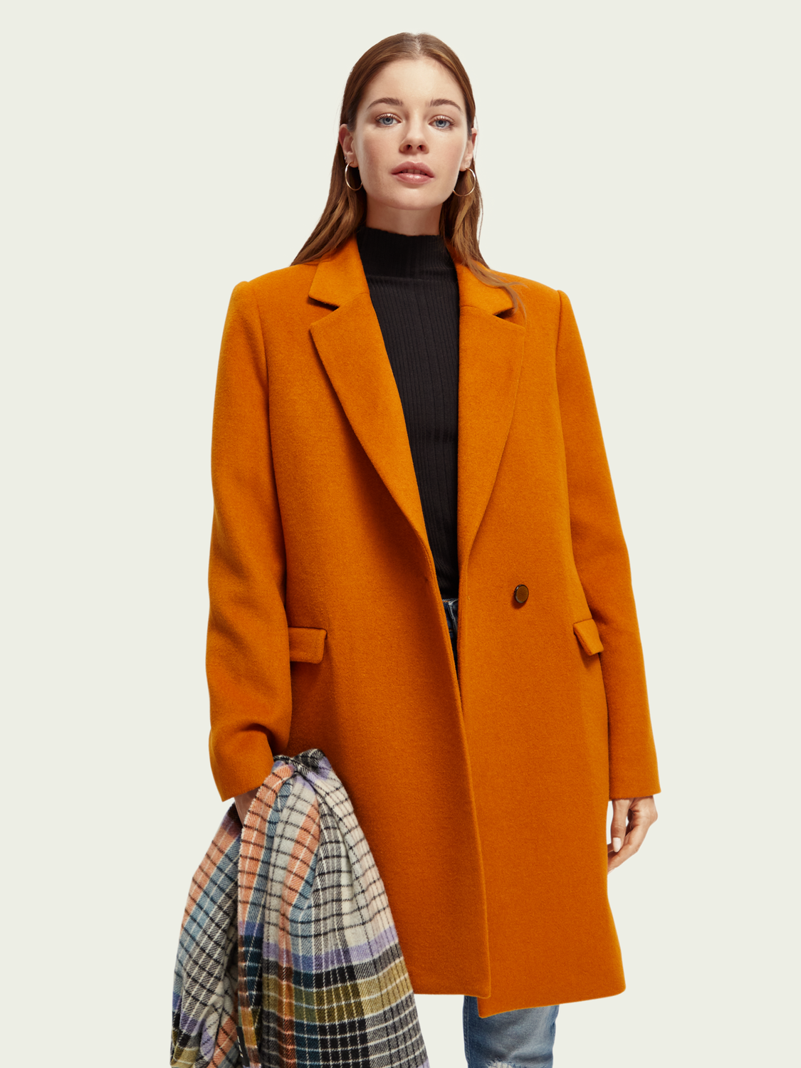Tailored Single-Breasted Wool-Blended Coat
