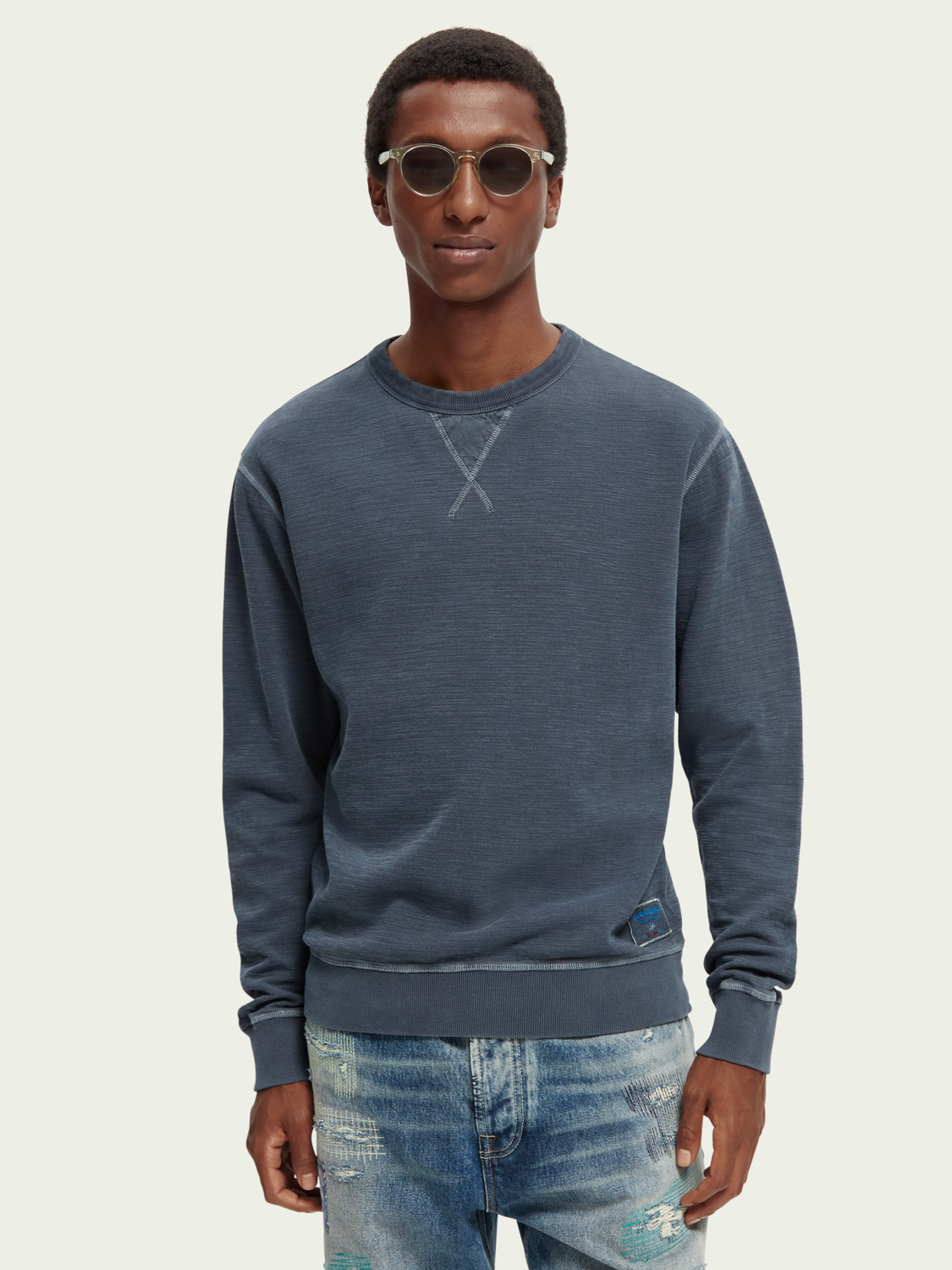 Structured Garment-Dyed Sweatshirt