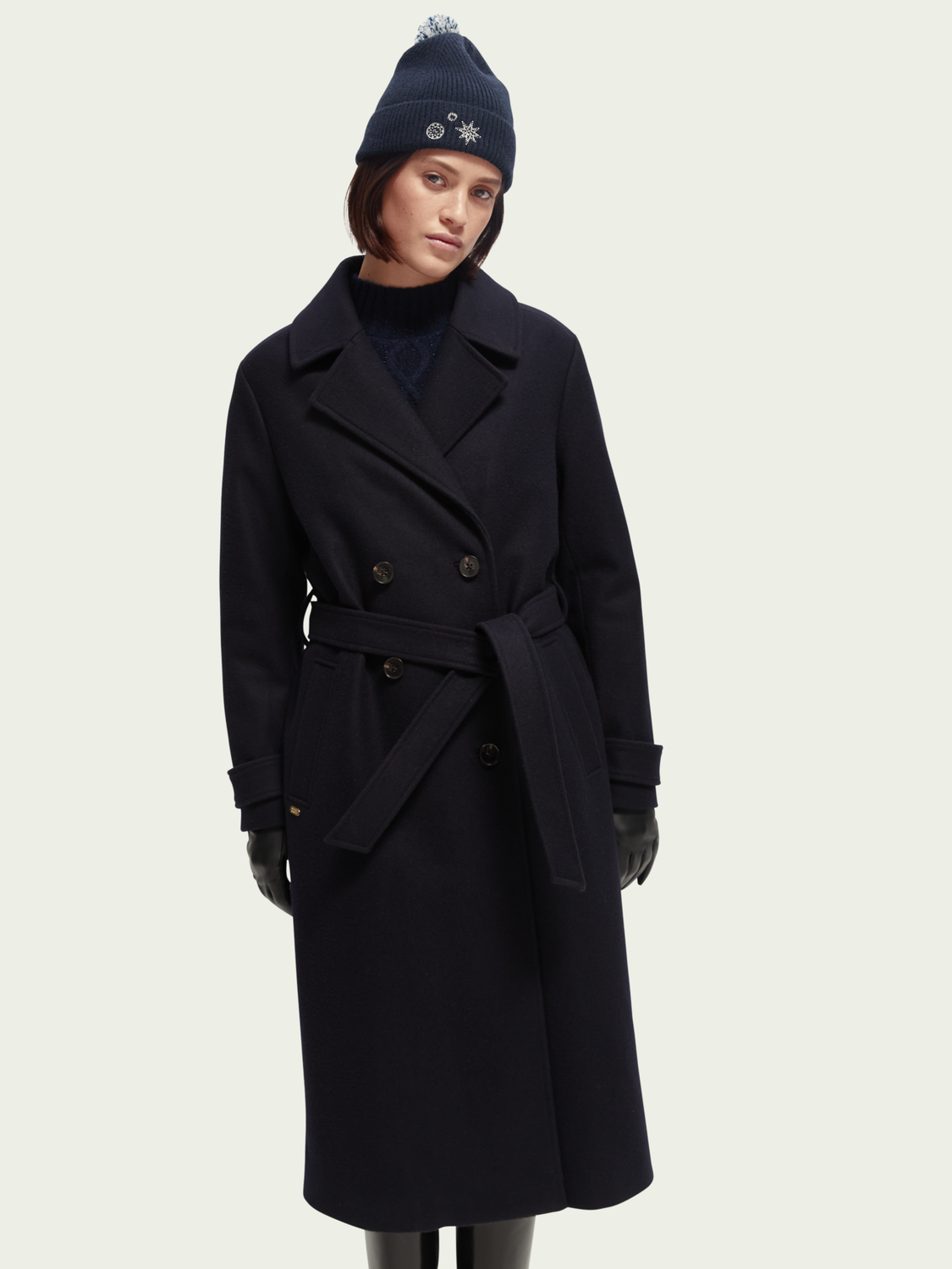 Wool-Blended Double-Breasted Trench Coat