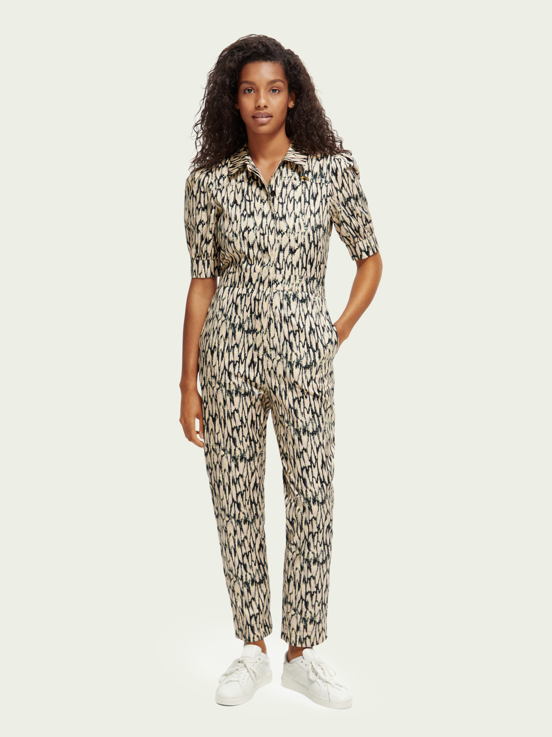 Printed Utility Jumpsuit