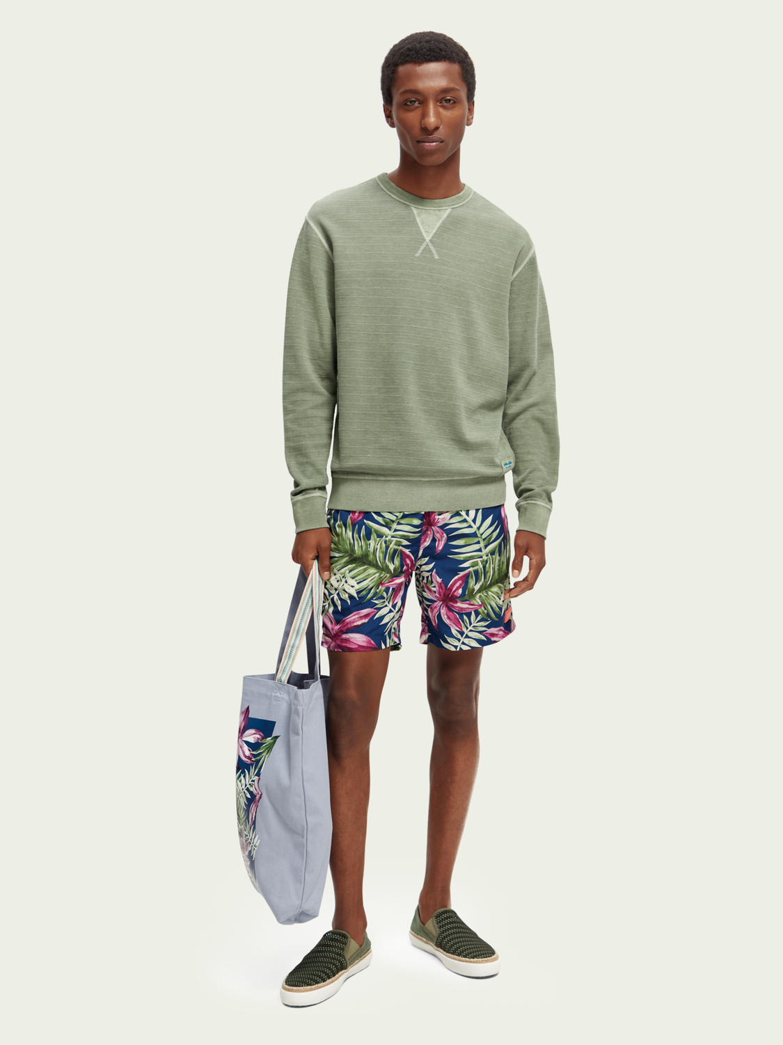 Structured Garment-Dyed Sweatshirt