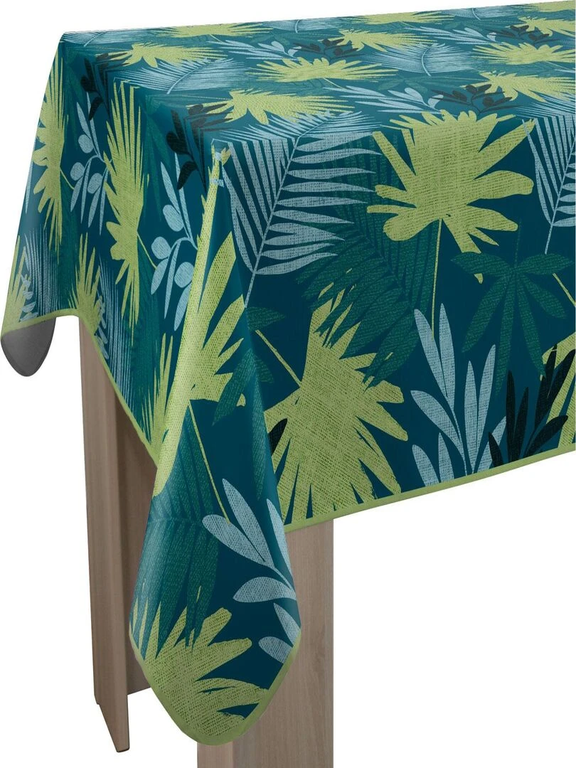 Nappe Anti taches Bali   Carrée 150 x 150 cm   Bleu Vert