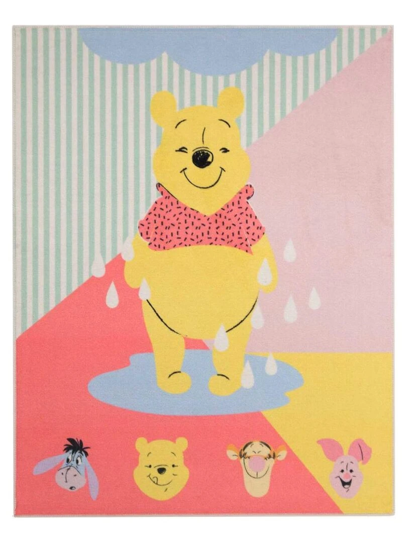 Tapis enfant WINNIE 06 SPLASH Multicolore 95x125 Fait en Europe en nylon Multicolore