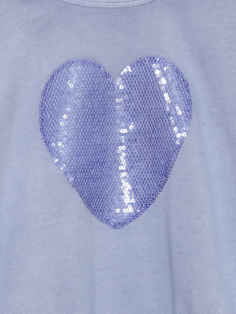 Sweat en molleton léger avec imprimé Bleu