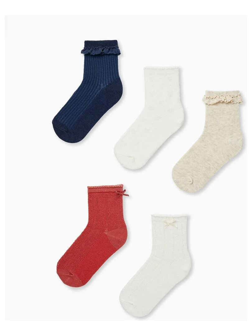Pack 5 Paires de Chaussettes pour Fille ATLANTIC COMPANY Multicolore
