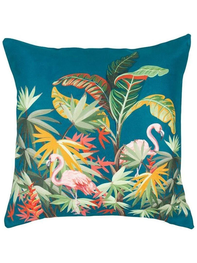 Housse de coussin 40x40 cm Jungle émeraude Vert