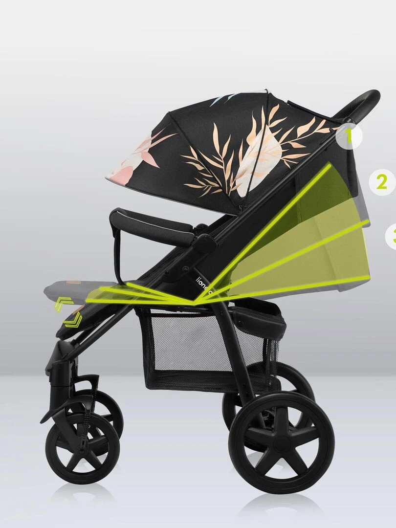 LIONELO Annet Plus Poussette canne universelle Jusqu'à 22 kg Lovin' Noir Beige