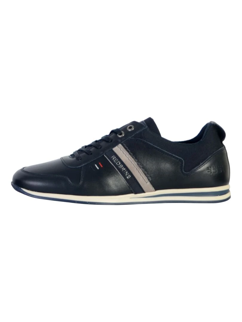 Basket Cuir Redskins Living Bleu